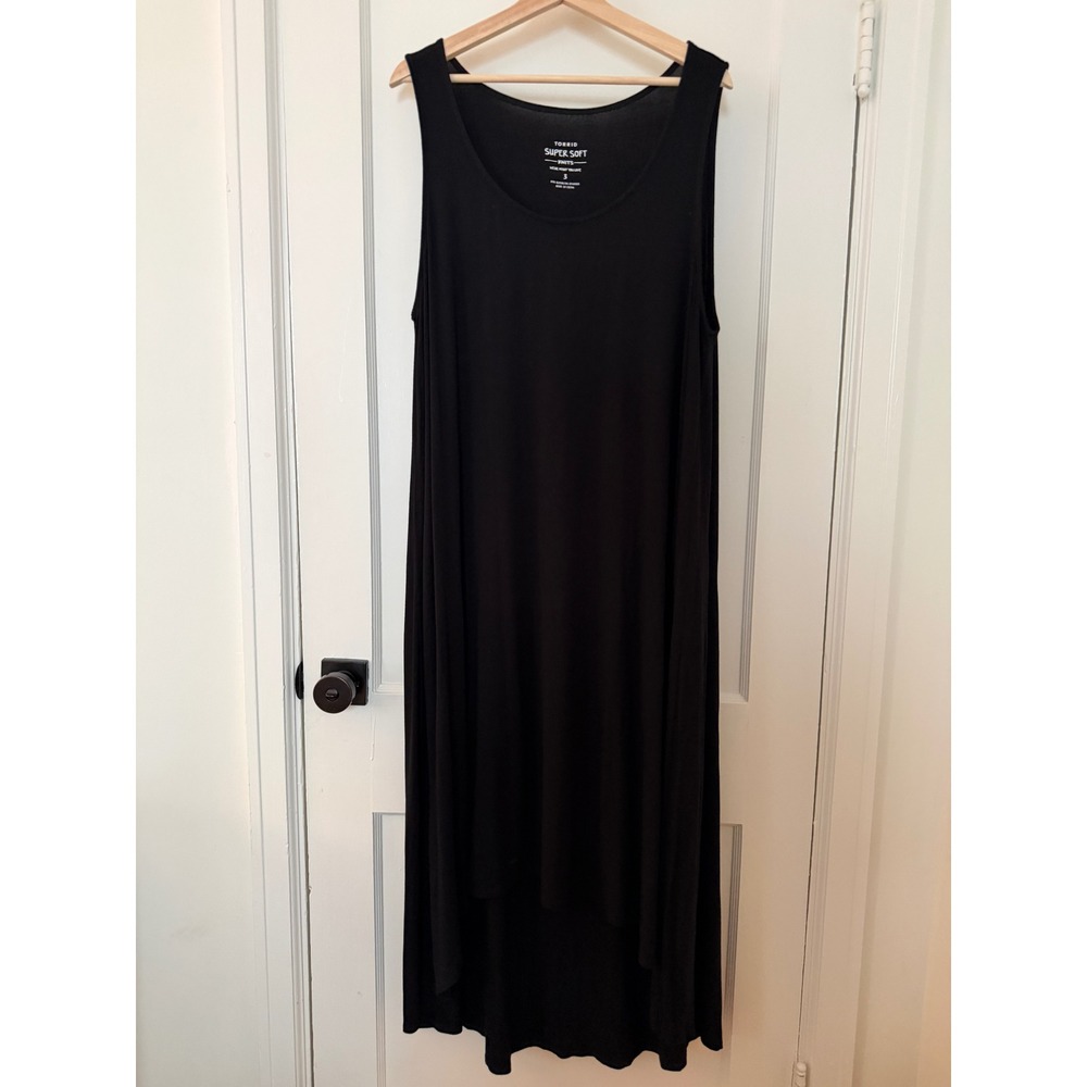 Torrid Super Soft Knits‎ Black High Low Sleeveless Tank Dress Plus Size 3 3X